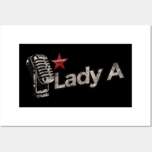 Lady A - Vintage Microphone Posters and Art